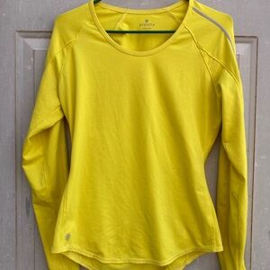 Athleta Yellow Long-Sleeve Active Top